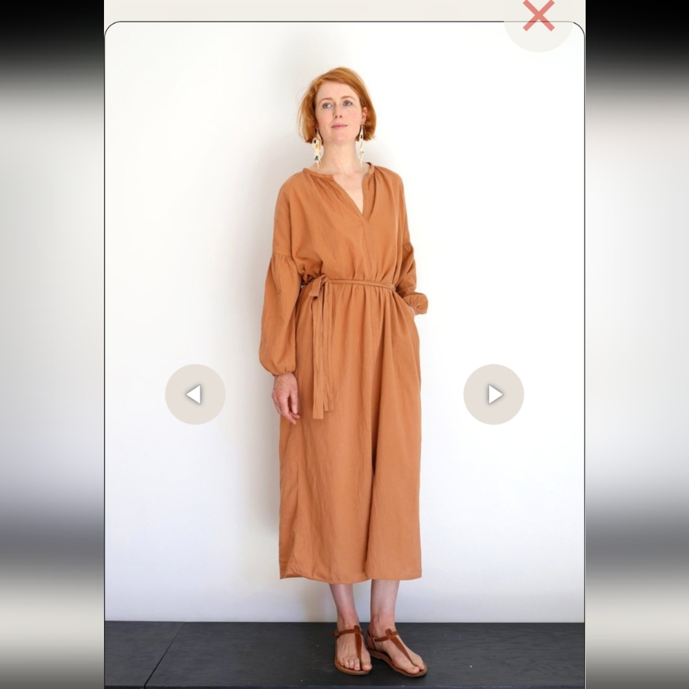 Lindsay Robinson Field Dress 100% Linen Size Xs/S